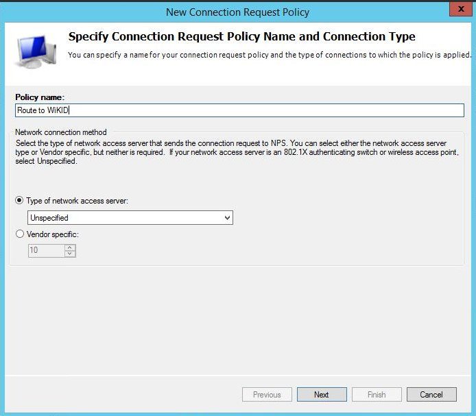 create connection request policy
