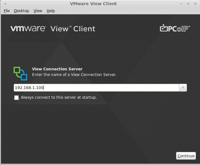 VMWare view connection client