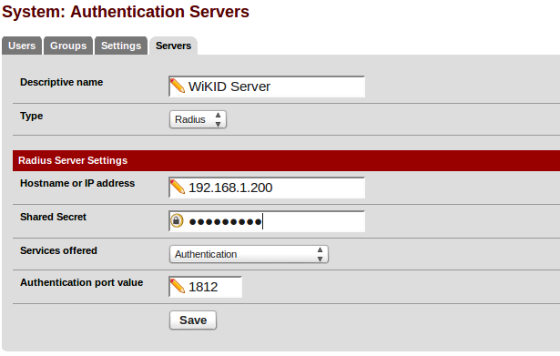 Add the WiKID Strong Authentication Server to WiKID.