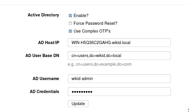 Configure domain for AD two-factor auth