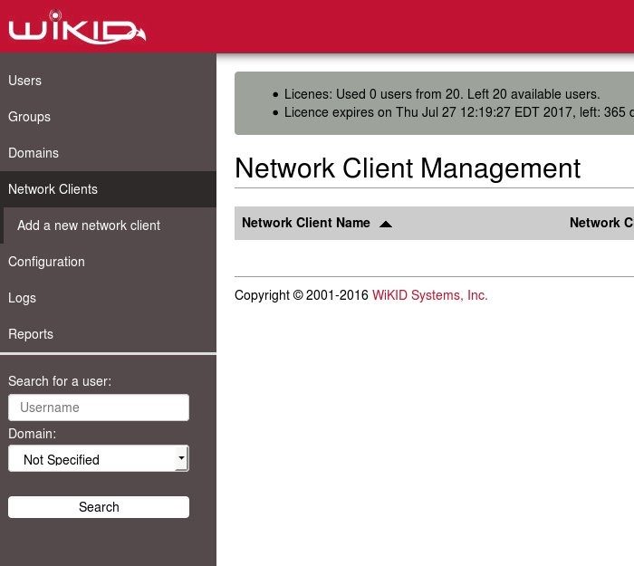 Create a radius network client for 2FA