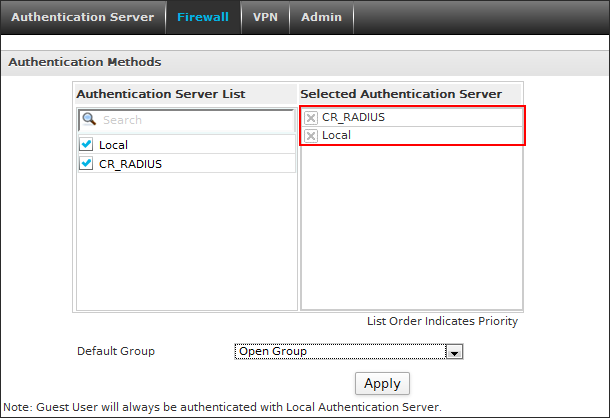 Cyberroam two-factor authentication via radius