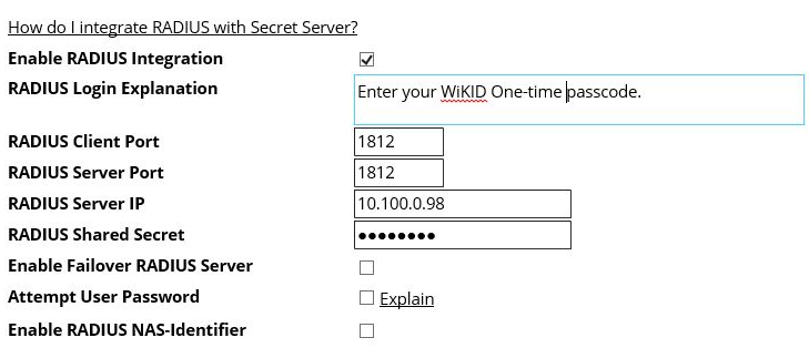 Thycotic Secret server two-factor authentication