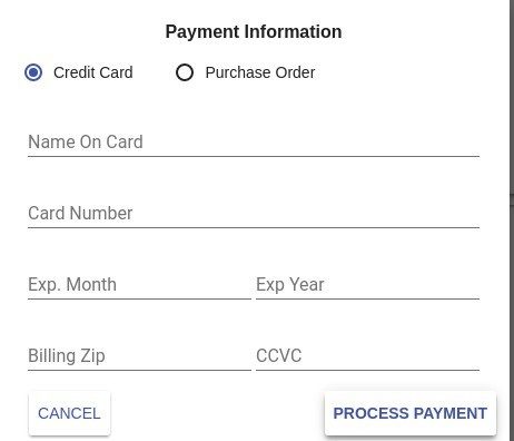 pay with cc or po