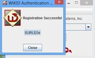 Registration code. 