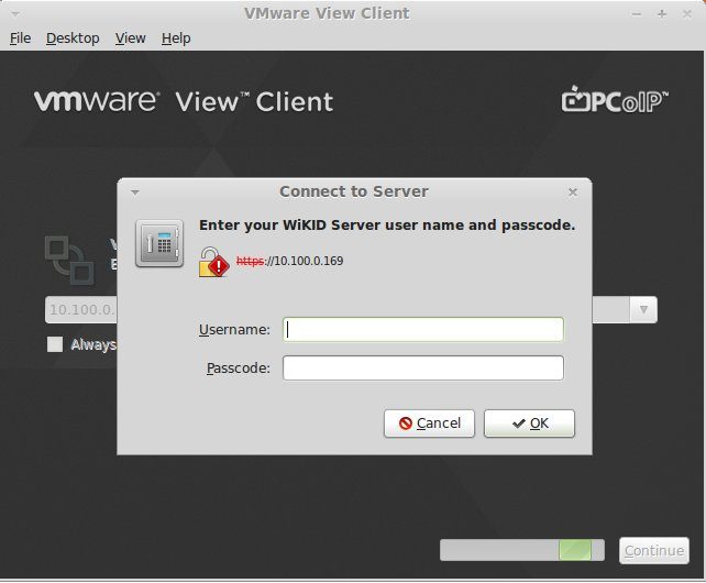 two-factor login for vmware view client