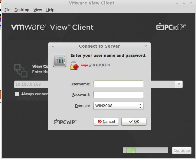 Login to VMWare view with AD credentials