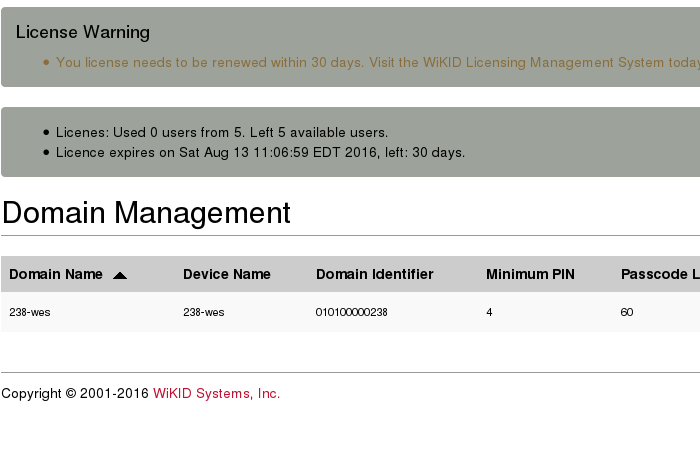 domain created