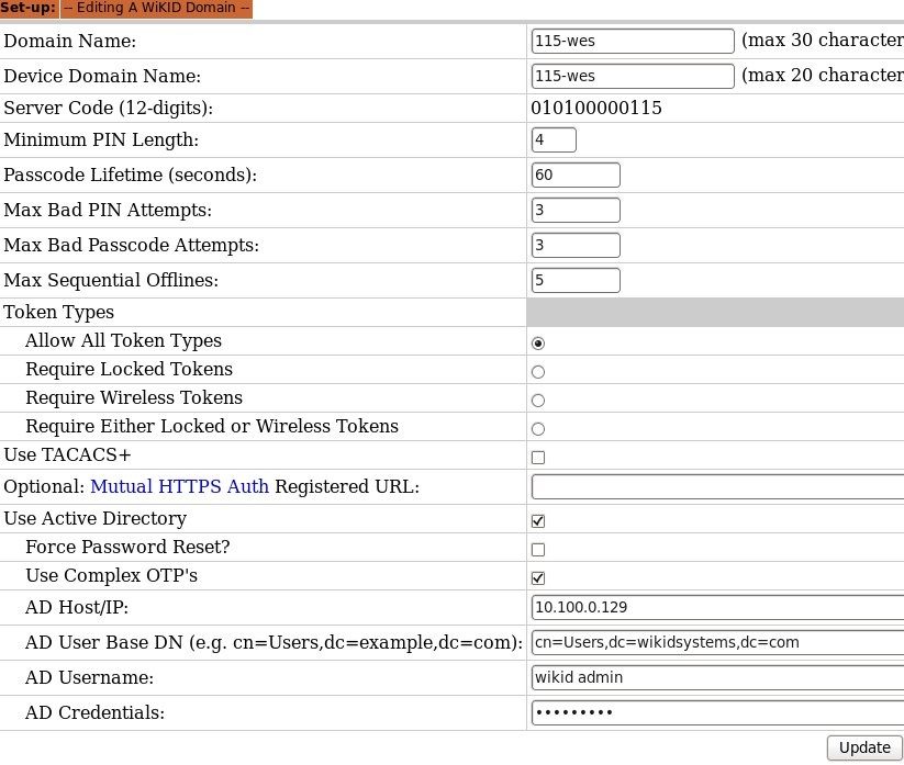 Active Directory 2FA configured 