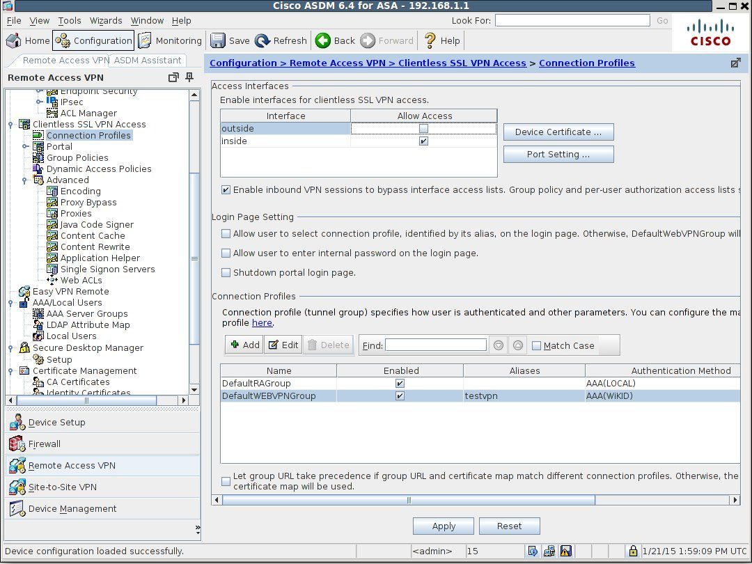 2 factor for cisco asa - Connection