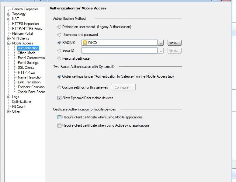 SSL VPN two-factor auth