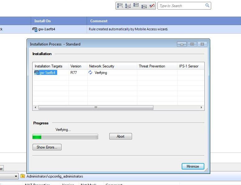 set checkpoint gateway for two-factor auth