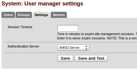 Set the WiKID two-factor authentication server as the pfSense default.