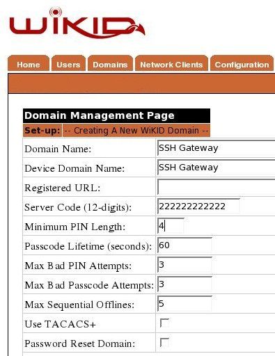 Create two-factor auth domain